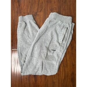 Undefeated Jogger Pants Mens Medium Gray Sweatpants Zip Pocket UNDFT Ribbed Cuff